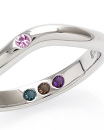 Pre-Set Hidden Inner Strength Ring Silver Polished
