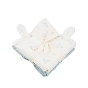Moomin Muslin Baby Cloth 2-pack - Blue - 60x60 cm