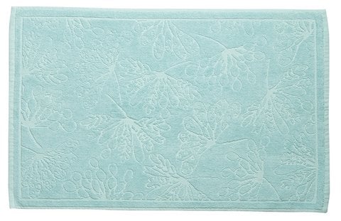 BIO BADMAT 80X50CM 100% BIOLOGISCH KATOEN 850G CYTEA LICHTBLAUW/GRIJS
