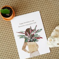 Greeting card - Plant lady