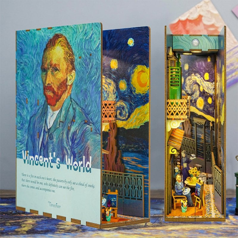 DIY Boek Nook Vincent's Wereld Houten Kit voor Tieners