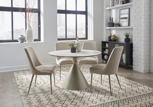 Winston Dining Table in Oat Milk