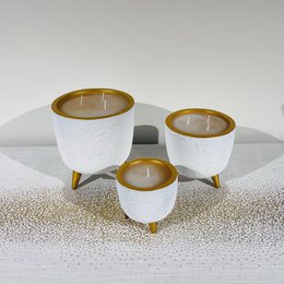 Candela / vaso di fiori in oro bianco