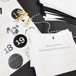 Adventskalender sort/hvid