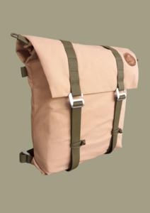 ROLLTOP & SCHULTASCHE ECO HEMP »BEACH« SAND – SCHILF GRÜN