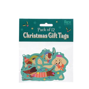 Kaart Kerstcadeau -tags (pack van 12) - Feestelijke vrienden