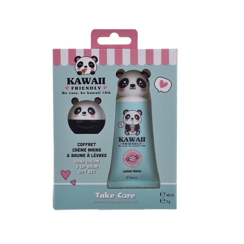 Coffret Beauté Kawaii – Crème Mains & Baume à Lèvres 3D