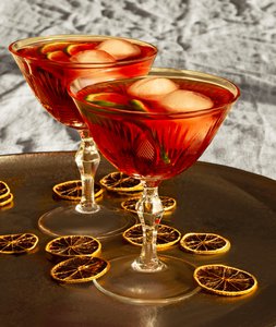 Crystal champagne/cocktail bowls set - six pieces