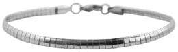 Silver stainless steel beaded bracelet with square cube beads, minimalist accent design, lobster clasp closure