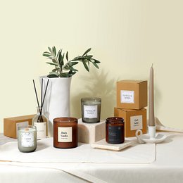 Aromaterapi duftlys 200g – 5 duftvariationer, naturlig voks, 40h