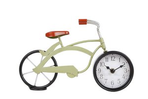 Uhr Vintage Bike l.grünes Metall 285x175x5cm