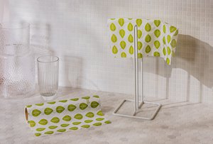 NoWaste Küchenrollenständer- inkl. waschbarer Küchenrolle