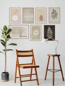 Poster Set A4 - Skandi & Japandi Bestseller - Nachhaltige Kunstdrucke auf Recyclingpapier in Zellophan