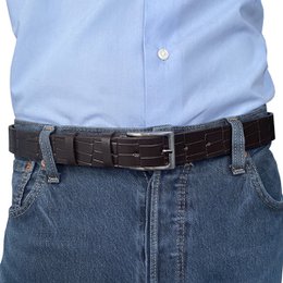 3 cm breiter Ledergürtel mit Krokoprägung in 6 Farben - Damengürtel oder Herrengürtel