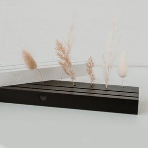 Grote kaart bloemenstandaard 25cm hart wit (VE = 6 st.)