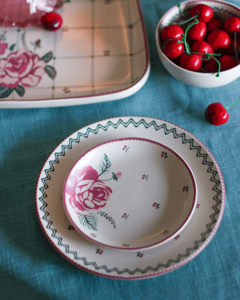 Bloomsberry Keramieken Snackbordje - Set van 4