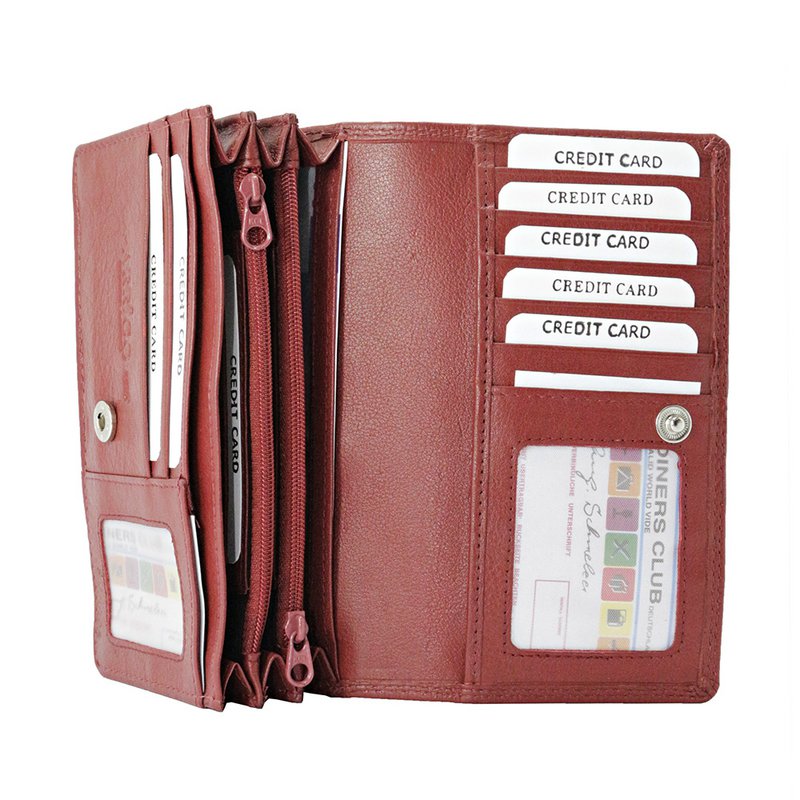 Cartera Mujer Piel Vaqueta - RFID Antideslizante - Cartera Mujer Ideal