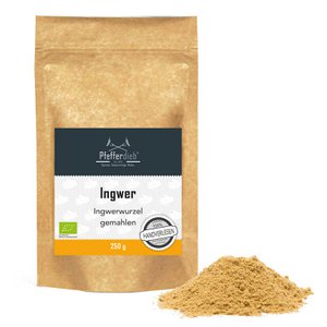 Organic ginger powder, ginger ground, 250g