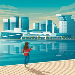 Vintage Oslo Poster | Premium Poster Stadt Oslo Norwegen