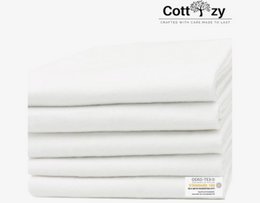 White flannel swaddle blankets, set of 5, 70x80cm, 100% cotton