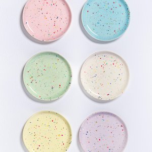 New Party Bread Plate 17cm - Mix 6 Pieces