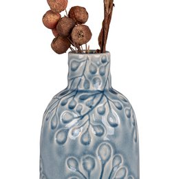 Vase - Blue, Ceramic, 12x26cm
