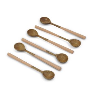 Theelepel aca naturel-rozy s/6