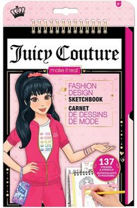 Make It Real Juicy Couture Modeschetsboek met stencils en stickers om creativiteit te stimuleren - Styling- en kunstset voor kinderen