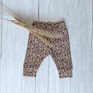Cuffed Legging Flowers Old Mauve