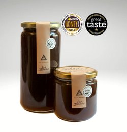 Dark amber glass jars mountain honey organic natural golden brown liquid premium quality