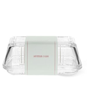 Glass butter dish