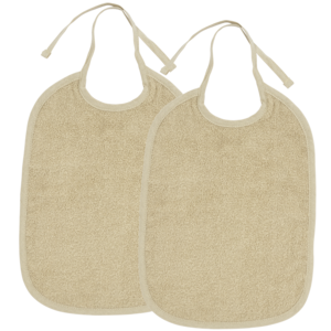 Slab met striksluiting badstof Sand 25x34cm - 2-Pack