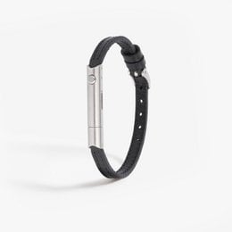 A classic midnight silver self-defense bracelet with a sleek, minimalist design. Made of durable materials for everyday wear and personal safety.