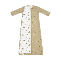 Schlafsack 4-Jahreszeiten Interlock-Trikot-Waldtiere Sand eine Größe