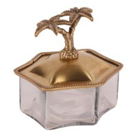 Deco storage box brass 11.5 cm