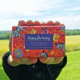 SAPONE INGLESE C° 190g zeep - Happy Birthday - Pompelmo Rosa.