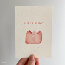 Greeting card - pink crown