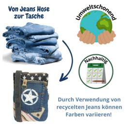 Sunsa skuldertaske til kvinder. Bæredygtig taske lavet af genbrugte jeans og kanvas. Vintage vegansk skuldertaske. Lille crossover taske…