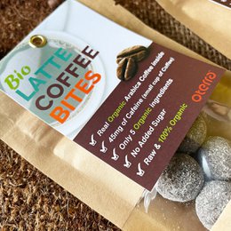 Personalisierte Bio Latte Coffee Bites
