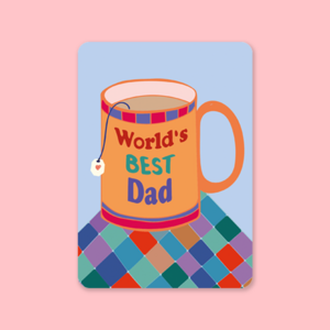 World's Best Dad Postcard