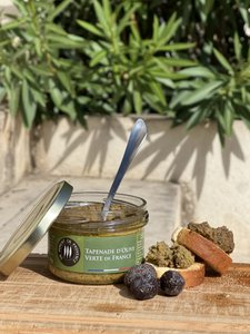 Handwerkliche Tapenade aus grünen Oliven: Die Essenz der Provence in 90g 🌿