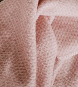 Wool blanket / plaid large - Soft pink