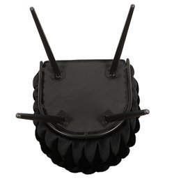Sedia Wave nera (set di 2)