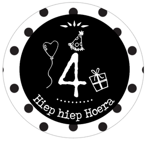 Geburtstagsknopf 4 Jahre 56mm.