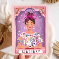 Card Congratulation birthday Woman Girl Waard teller Tarot card postcard