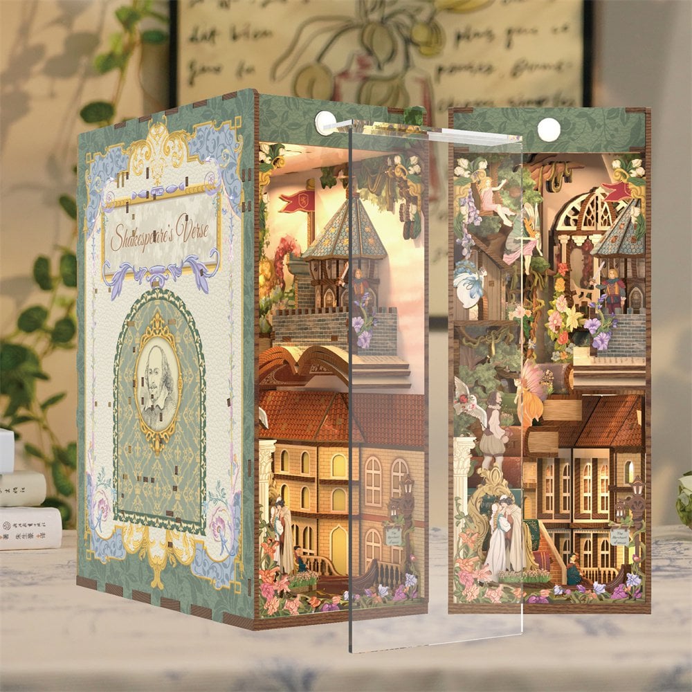 DIY Boek Nook Shakespear's Vers met Stofomslag, Art Bizniz