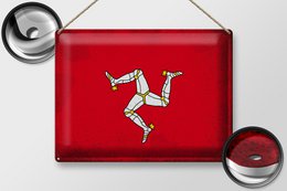 Blechschild Flagge Isle of Man 40x30cm Isle of Man Vintage