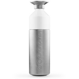 Stainless steel water bottle with 800ml capacity, suitable for travel and outdoor activities.