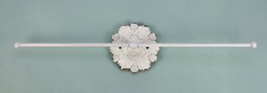 Rosette jewelry holder wall antique white