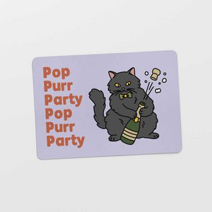 Ansichtkaart 'Pop purr party'